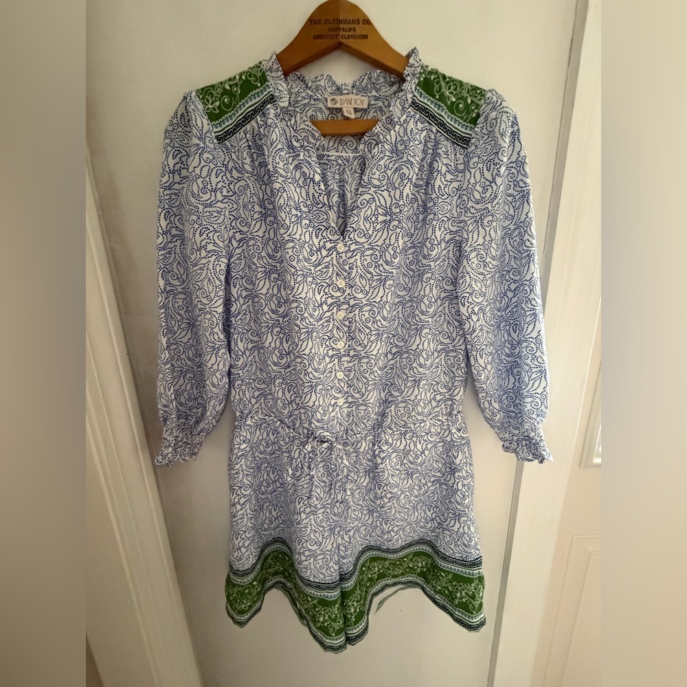 Eliane Rose size 2 shorts romper. Lovely blue and green. Breezy, summery, spring